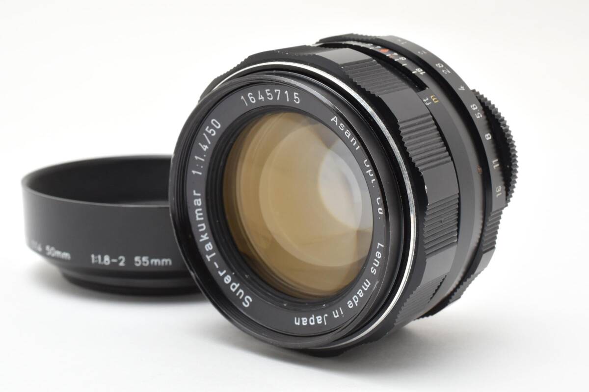 ★名玉★ PENTAX SUPER-TAKUMAR F1.4 50mm M42 フード付き