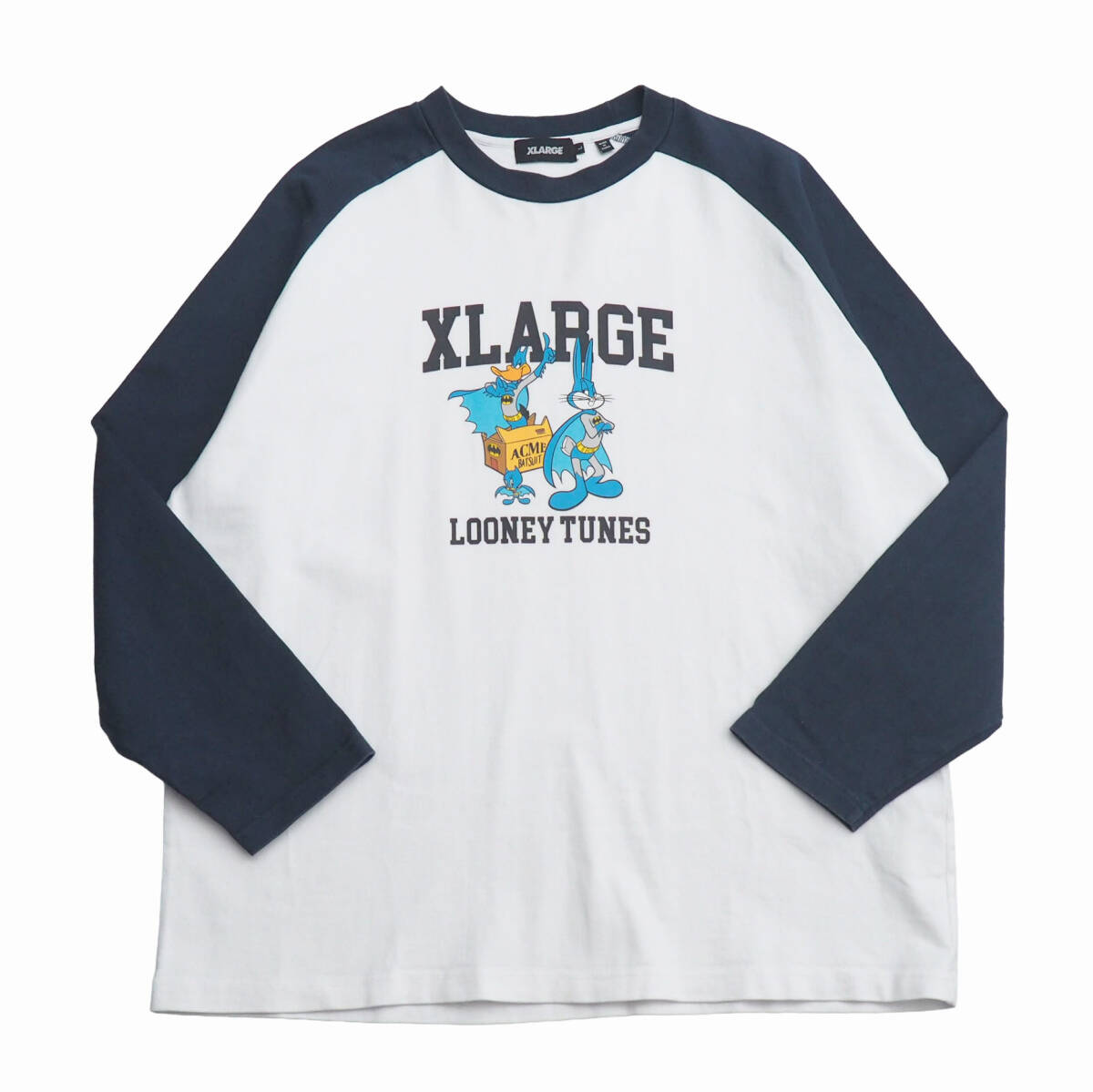 TK2209+XLARGE/エクストララージ×LOONEY TUNES/ルーニーテューンズ*メンズL*101231011031*Raglan L/S Tee*ラグランTシャツ*長袖カットソー