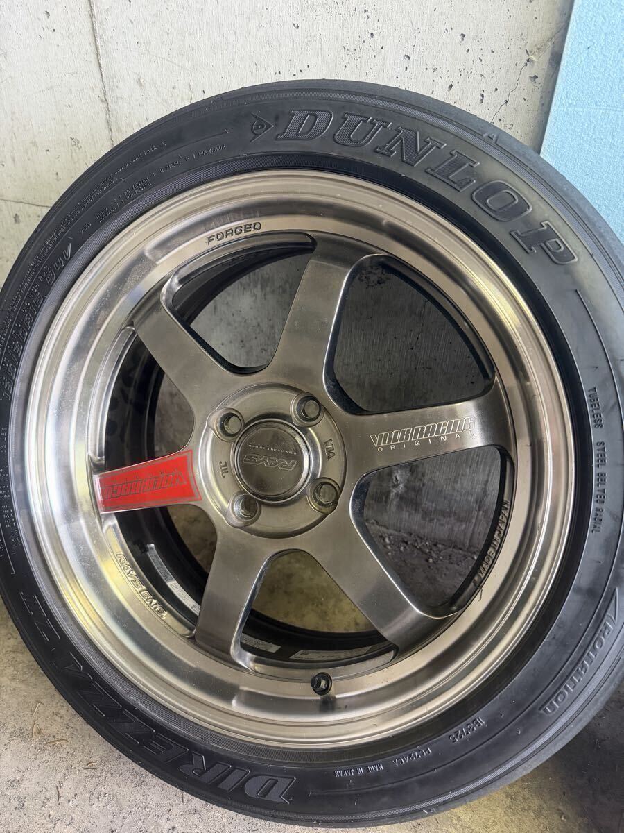 レイズ RAYS TE37 KCR 16インチ 6.5J＋47 PCD100 4H ダンロップ DiREZZA Z3 195/50R16 