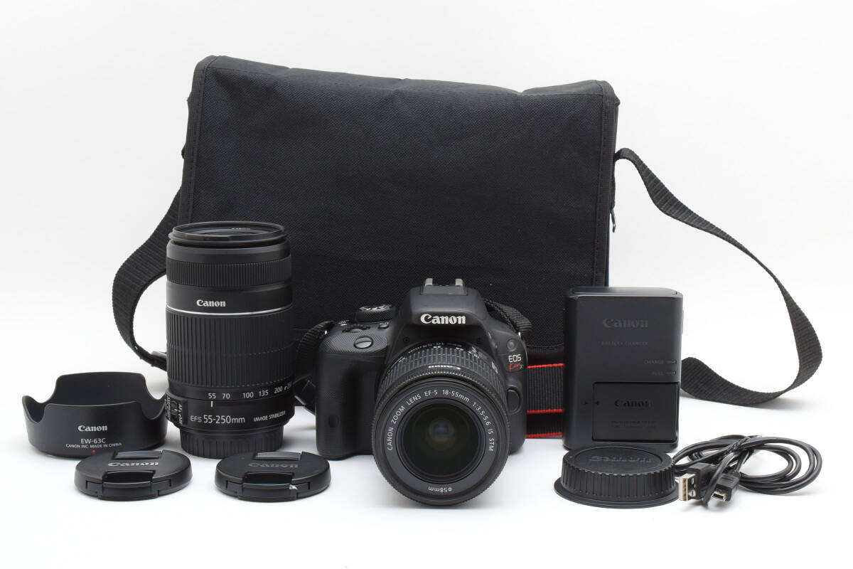 【1572】【美品】CANON EOS Kiss X7 ダブルズームキット　シャッター回数1,592回