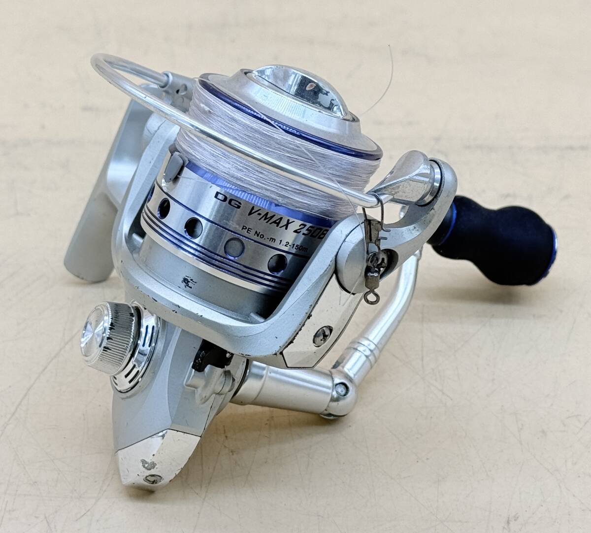 SY3-5 SPORTLINE スポーツライン DG V-MAX 2508PE スピニングリール PE 1.2 150m 左ハンドル 釣具 釣り道具 現状品 保管品