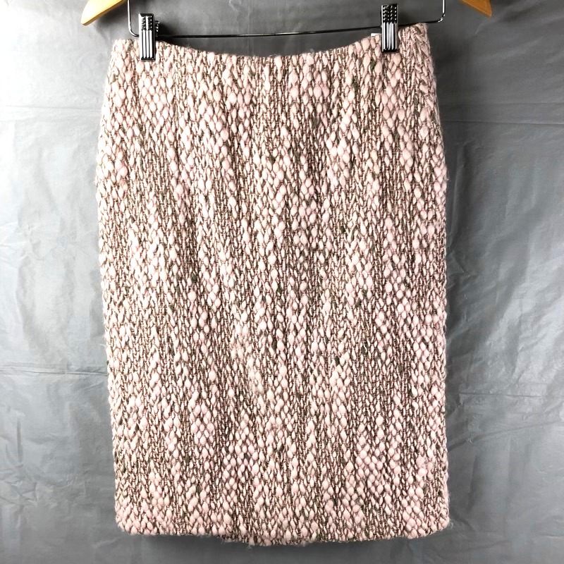 フォーティーナインアベニュージュンコシマダ 49AV.junko shimada スカート 毛糸 ラメ ピンク 40サイズ 923092