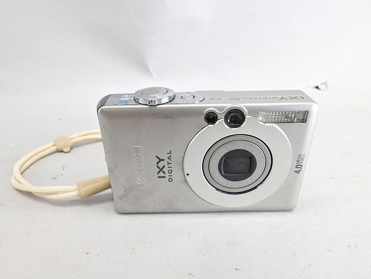 ジャンク Canon キャノン IXY DIGITAL 50 4.0MP 3X ZOOM コンパクトデジタルカメラ 充電器無し 動作未確認[329513
