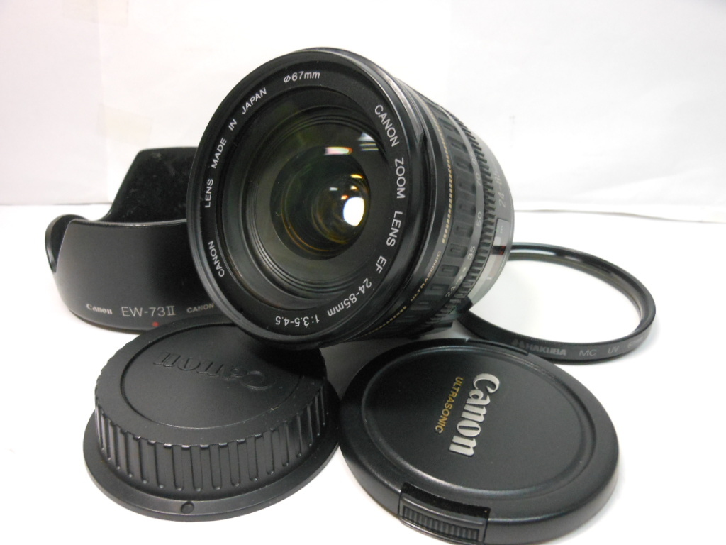  ☆希少実用美品級 広角☆キヤノン ＥＦ 24-85ｍｍ Ｆ3.5-4.5 ＵＳＭ　Canon 即日発送 フード・フィルター付