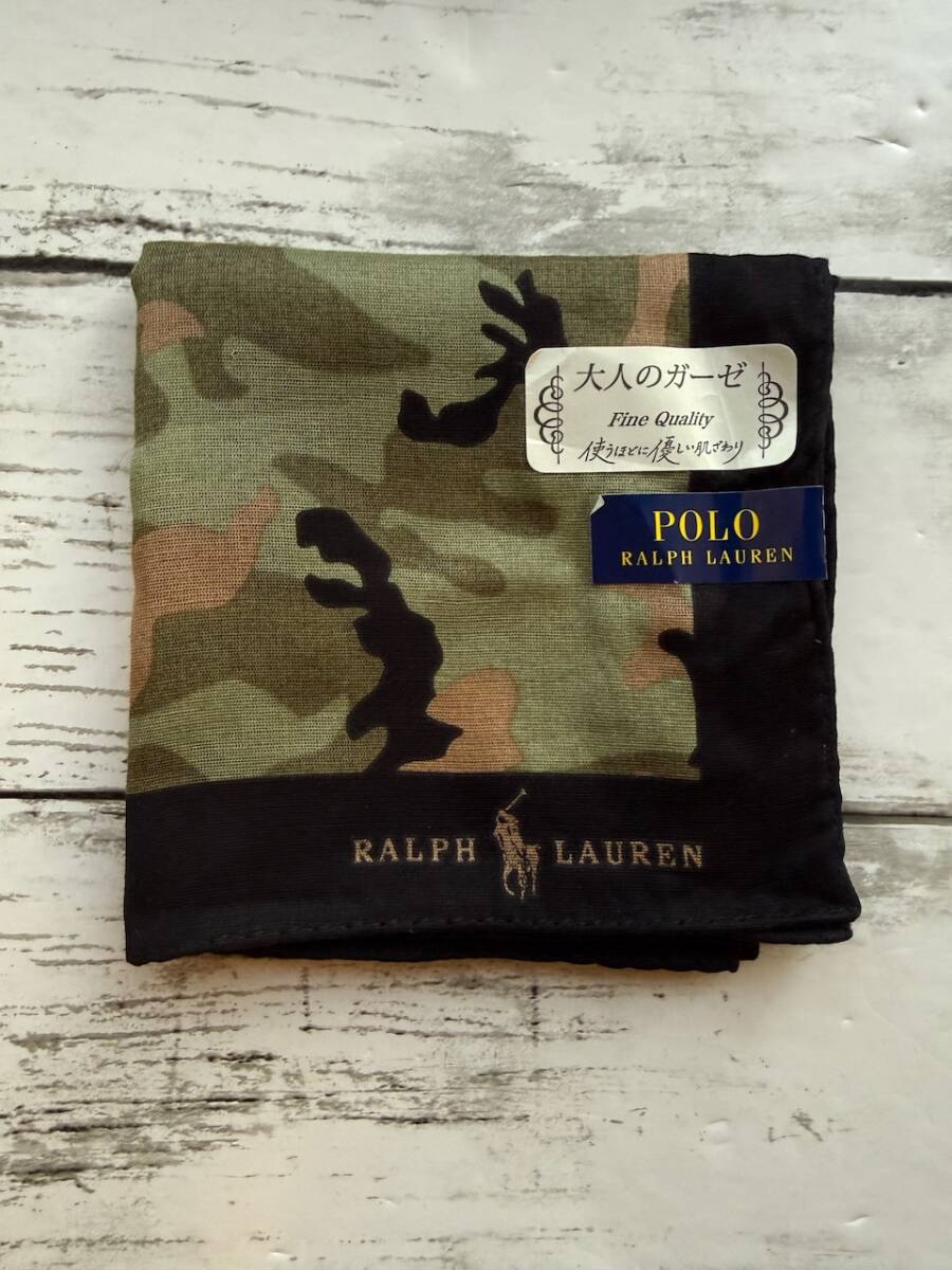 未使用★POLO RALPH LAUREN /ポロ　ラルフローレン★ガーゼ　ハンカチ　迷彩柄