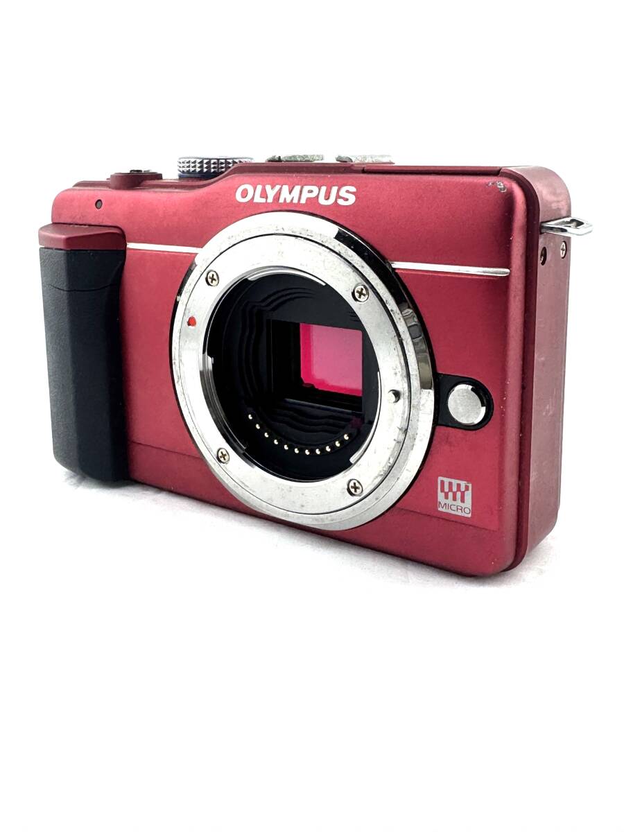 ★《ショット数 1,899回 》OLYMPUS オリンパス E-PL1s ボディ レッド ミラーレス一眼カメラ★　#556