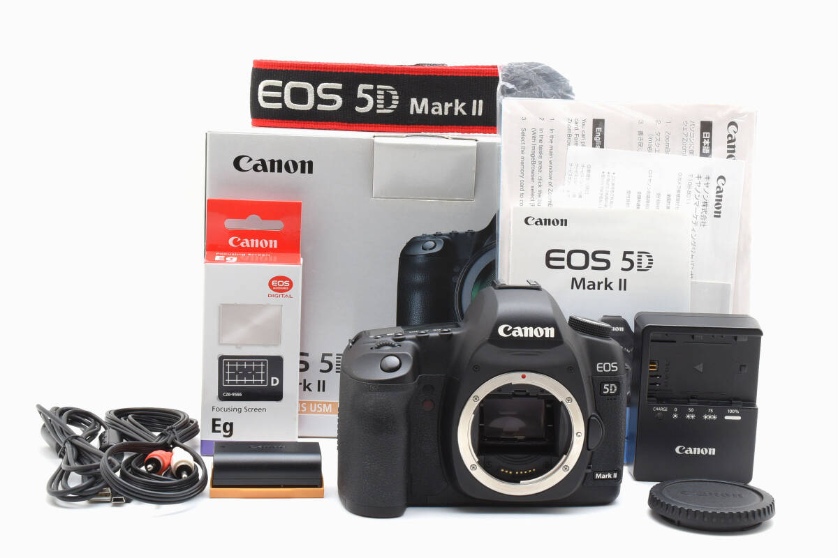 【極美品ショット数8201回】Canon eos 5D Mark II キャノン デジタル一眼レフカメラ ボディ 元箱＃123