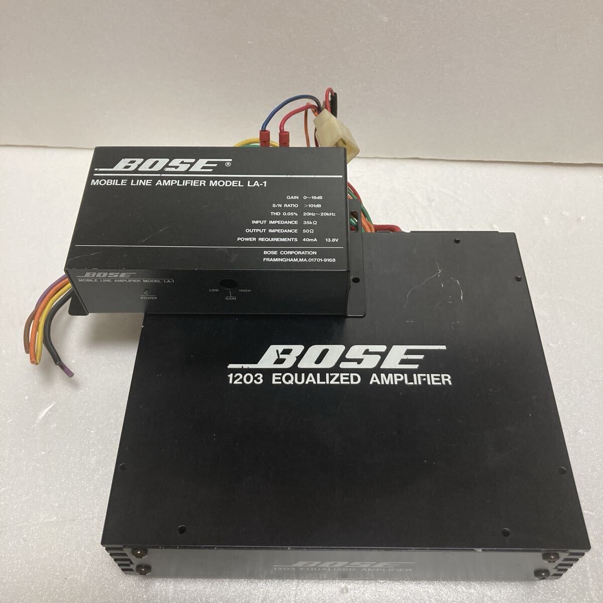 ジャンク　 BOSE EQUALIZED AMPLIFIER 1203EA MOBIL LINE AMPLIFIER LA-1 