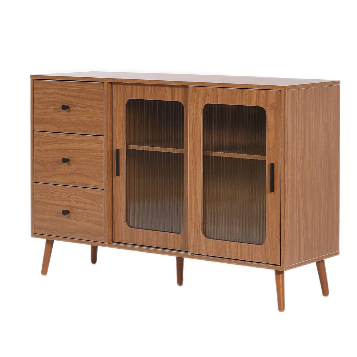 キャビネット サイドボード 食器棚 キッチンキャビネット チェスト 引き出し付き 引き戸 大容量 収納棚 リビング 収納 ローボード 