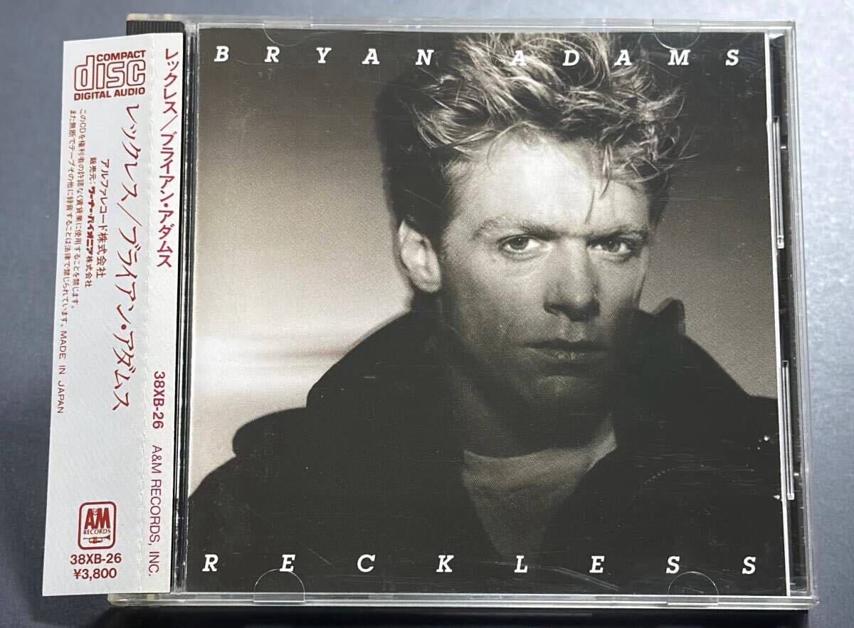 【38XB-26/L型帯付】ブライアン・アダムス/レックレス　税表記なし 3800円　Bryan Adams/Reckless
