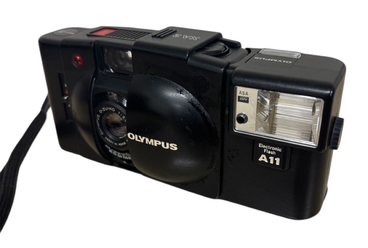 オリンパス OLYMPUS A11 コンパクトフィルムカメラ フィルムカメラ コンパクトカメラ フラッシュ XA2 ジャンク品