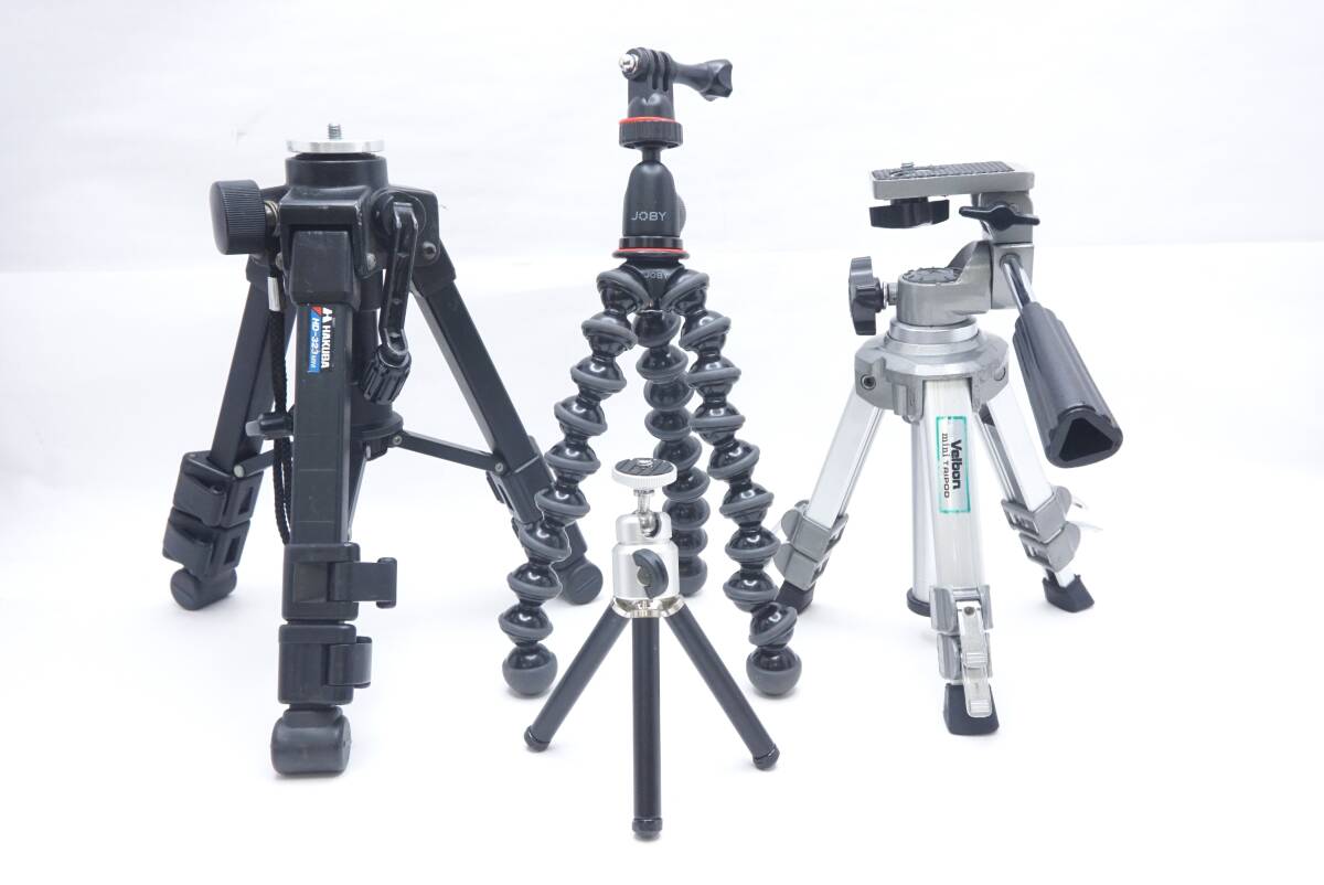 ▽mini三脚 まとめ売り 4個 / HAKUBA・Velbon・JOBY etc…