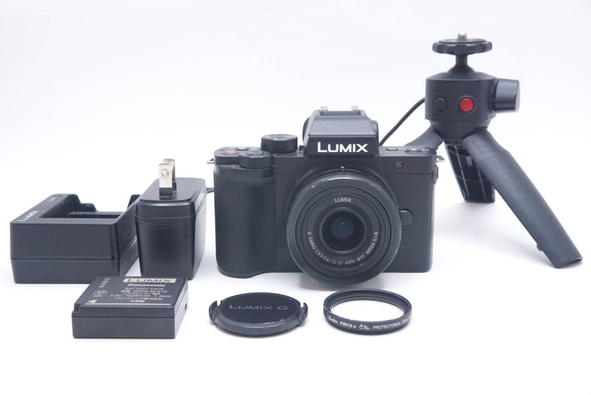 ▽Panasonic パナソニック LUMIX DC-G100 / G VARIO12-32mm F3.5-5.6 (レンズキャプ・フィルター・バッテリー・充電器・トライポッド付)
