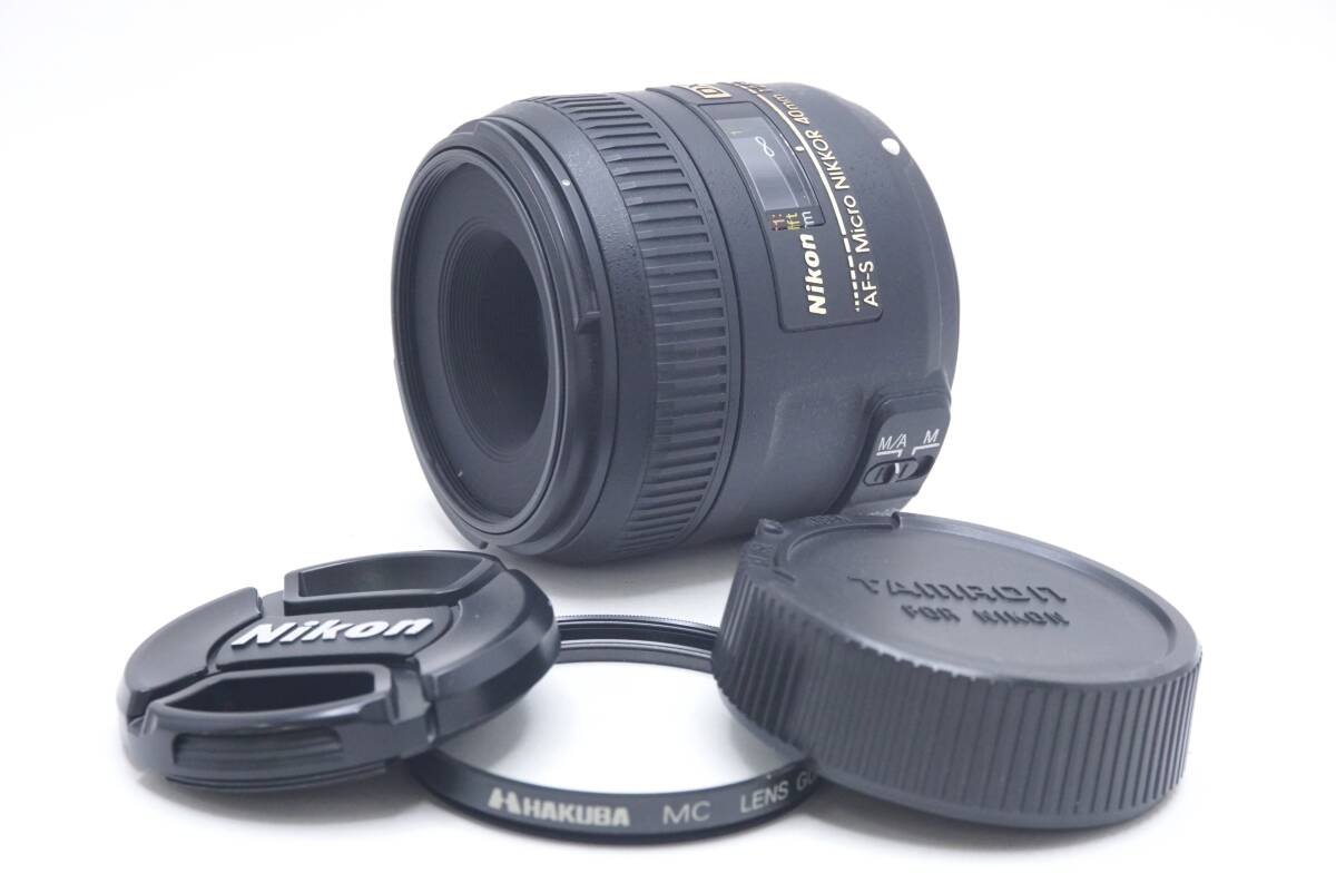【美品】▽Nikon ニコン AF-S DX Micro NIKKOR 40mm F2.8 G (前後キャップ・フィルター付)