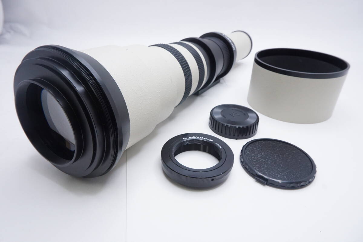  ○ThreeBeach スリービーチ BIG 88DA 800-1200mm F9.9-14.9 φ82mm /MINOLTAα-AF アダプター付(前後キャップ・レンズフード・三脚座付) 