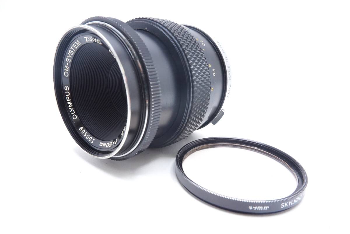 ○OLIMPUS オリンパス OM-SYSTEM ZUIKO AUTO-MACRO 50mm F3.5（フイルター付）ジャンク品扱い