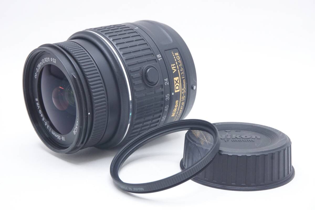 ▽Nikon ニコンAF-S NIKKOR 18-55mm F3.5-5.6 DX VR (ボディキャップ・フィルター付) ジャンク品