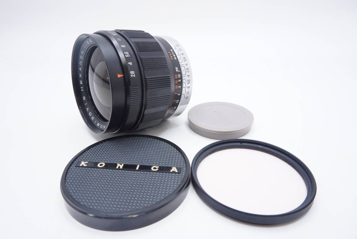 ○KONICA コニカ　 HEXANON F2.8 35mm KONISHIROKU（前後キャップ,フィルター付）ジャンク品扱い