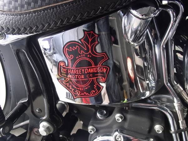 ハーレー 初期ヴィンテージロゴOAK LEAFオークリーフ☆デカール ステッカー黒赤