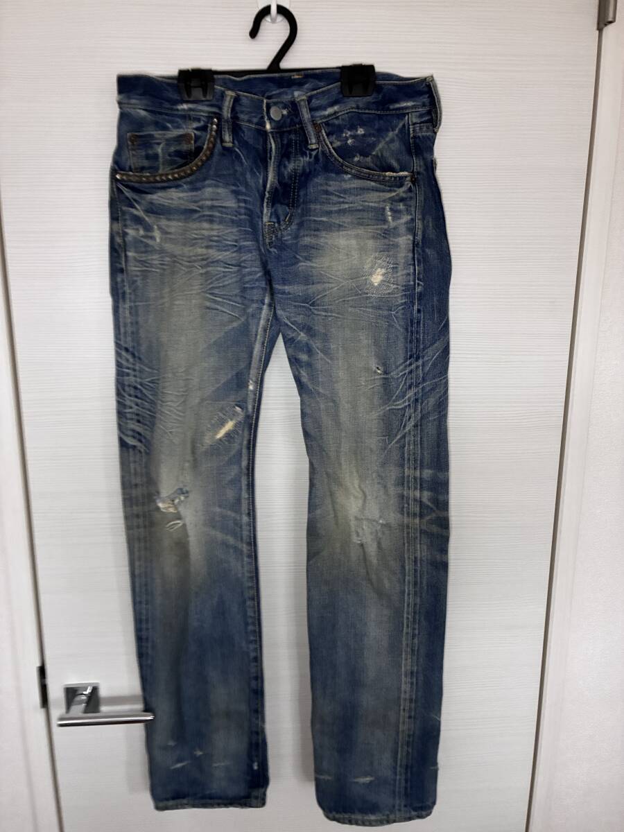 HYSTERIC GLAMOUR ヒステリックグラマー セルビッチ 赤耳ダメージデニム W30