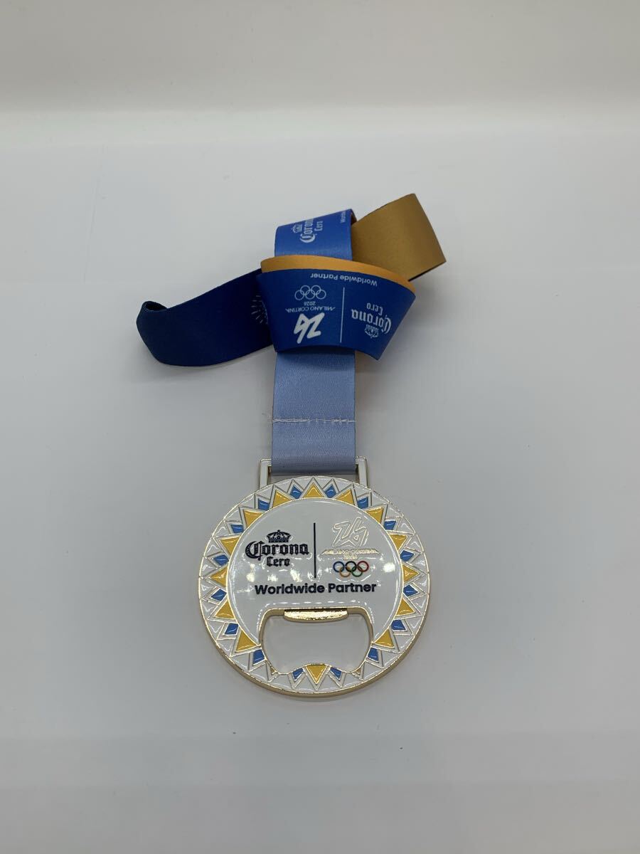 【ゆ7226】 MILANO CORTINA ミラノ コルティナ2026 オリンピック記念 メダル型ボトルオープナー Corona Cero コロナ セロ OLYMPICミラノ 