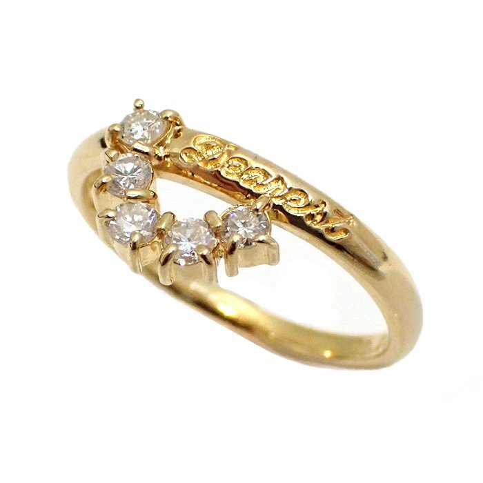 K18 ダイヤモンド 指輪 dearest刻印 0.20ct 1.9g 9号 イエローゴールド 18金 ダイヤ リング ジュエリー アクセサリー 送料880円