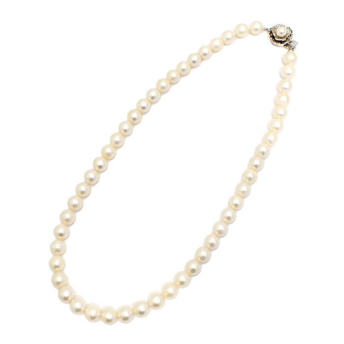 SILVER パール ネックレス 約8mm シルバー 真珠 ジュエリー アクセサリー