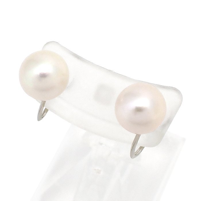 K14WG パール イヤリング 約8.5mm 2.5g ホワイトゴールド 14金 一粒 真珠 ジュエリー アクセサリー 宝石 送料880円