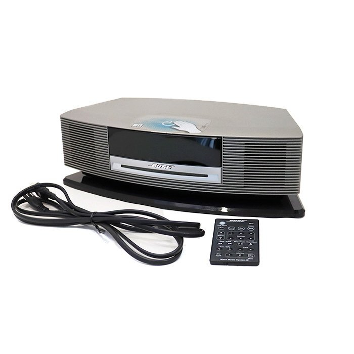 ボーズ (BOSE) ウェーブミュージックシステム3(Wave music system Ⅲ)一体型オーディオシステム CDプレーヤー チタニウムシルバー リモコン