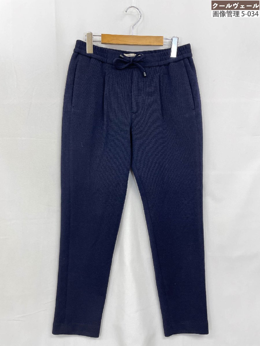 HH極美品【giab's ARCHIVIO ジャブス アルキヴィオ】ウール イージー スラックス パンツ (メンズ) size48 ネイビー TINTORETT ★38MPA5085