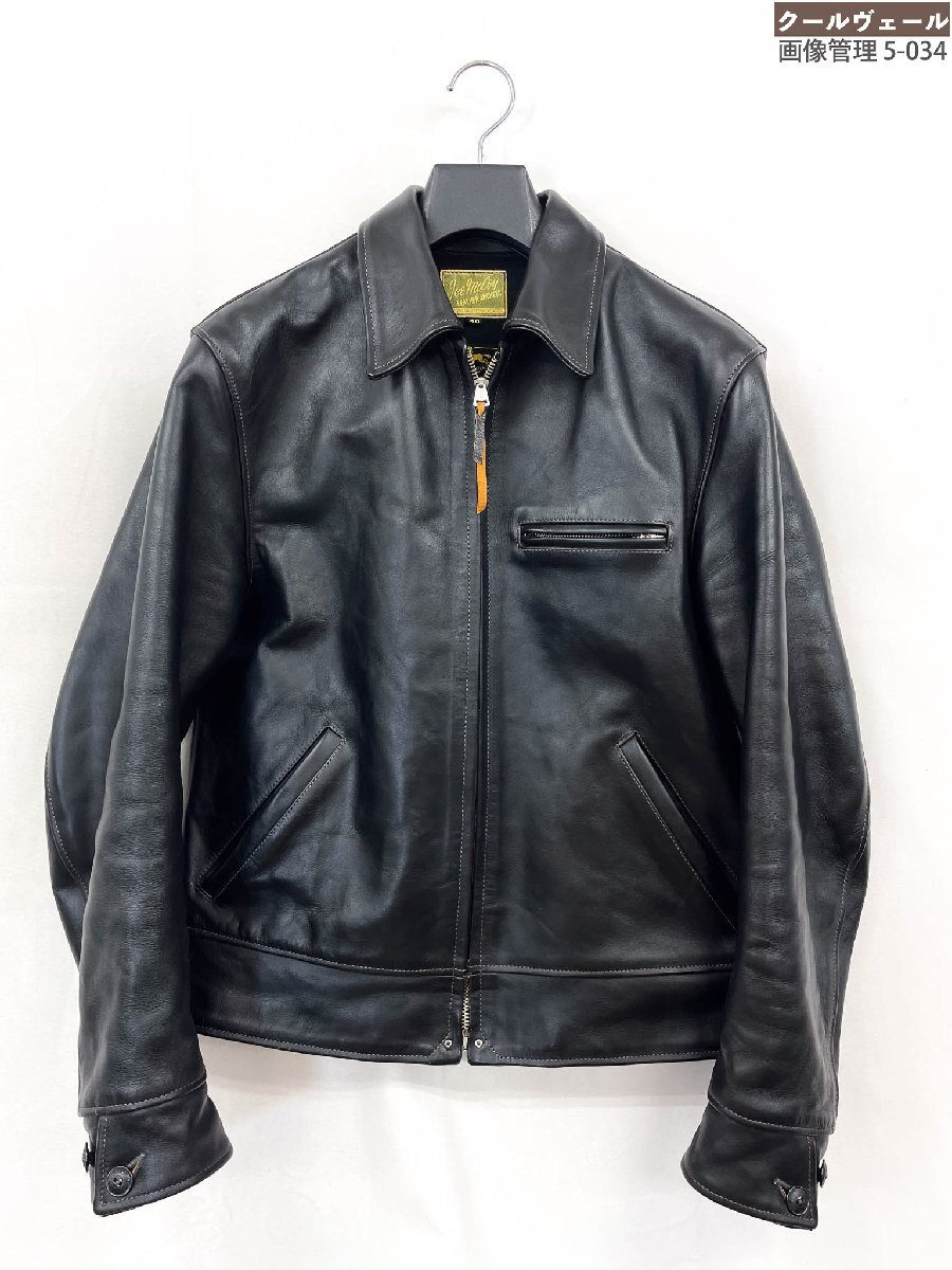 HH超美品【ザリアルマッコイズ ジョーマッコイ】30s SPORTS JACKET/NELSON MJ19115 ホースハイドレザーライダース(メンズ)40 黒★32HR3859