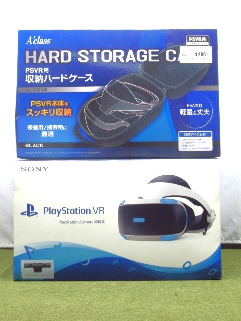 通電のみ確認 現状品 SONY ソニー PlayStation VR ヘッドセット CUHJ-16003 ハードケース付き 管理8H0305C-D2
