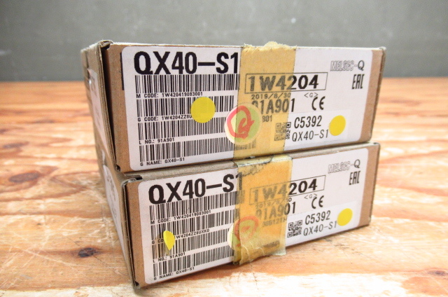 2点セット 新品未使用 MITSUBISHI 三菱電機 QX40-S1 2019年製 入力ユニット 管理8S0314A-L1