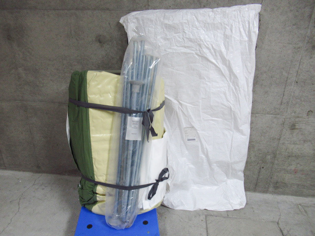 直接引き取り歓迎 新品未開封 Cabanon キャバノン Guadeloupe コットンテント ピラミッドテント グリーン×ベージュ キャンプ 管理8k0306H