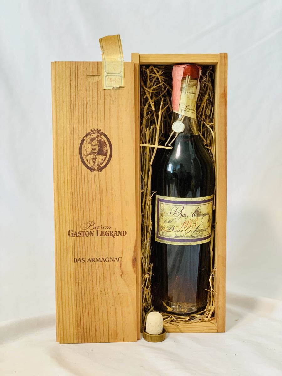 未開栓 Baron Gaston Legrand Bas Armagnac 1953 700ml 40% バロン ガストン ルグラン バス アルマニャック 古酒 激レア ブランデー 替え栓