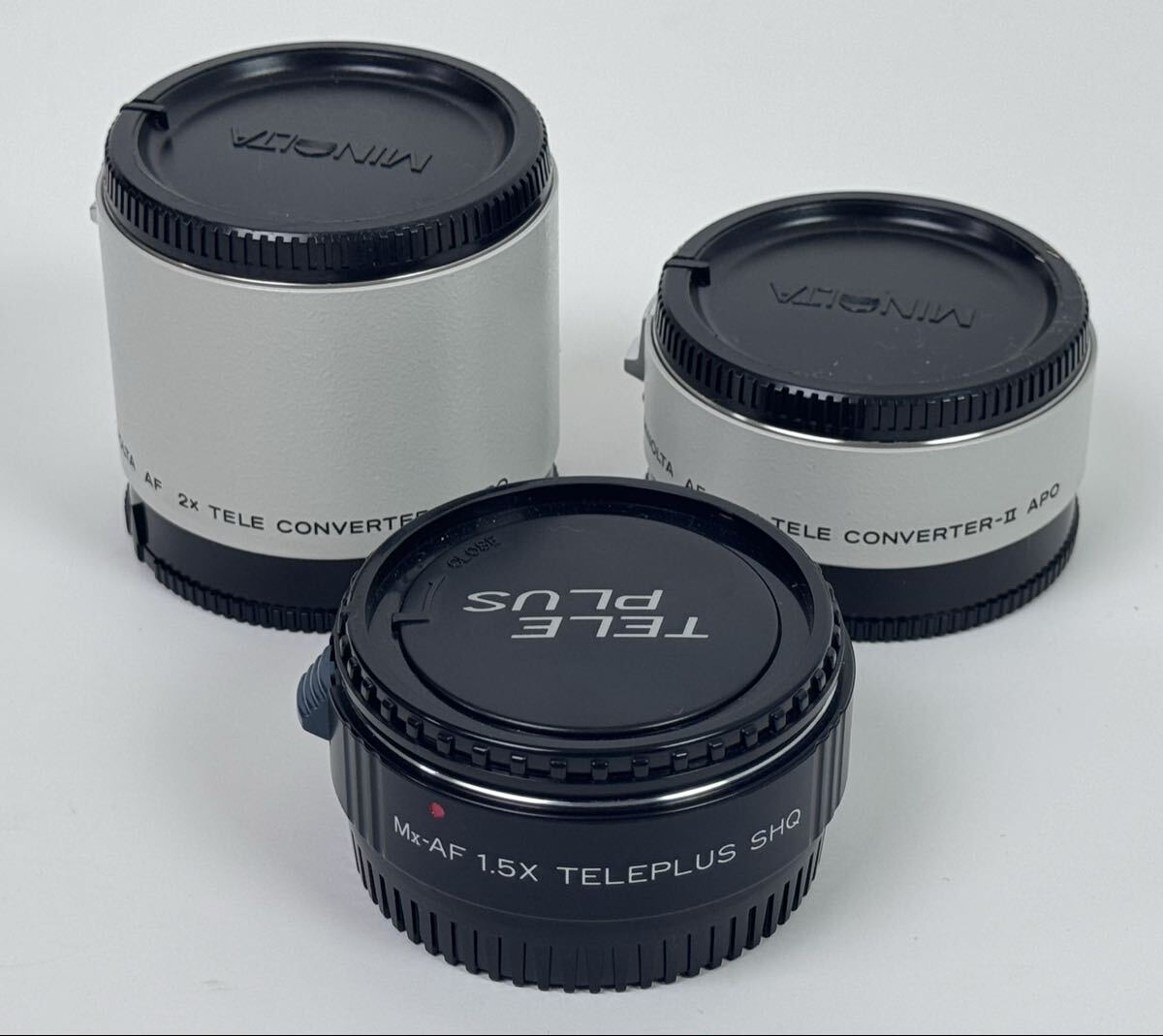 AZ-265 美品 テレコンバーター 3点 MINOLTA AF 1.4x AF 2X TELE CONVERTER-II APO kenko MX-AF 1.5X TELEPLUS SHQ 防湿庫保管品 ミノルタ