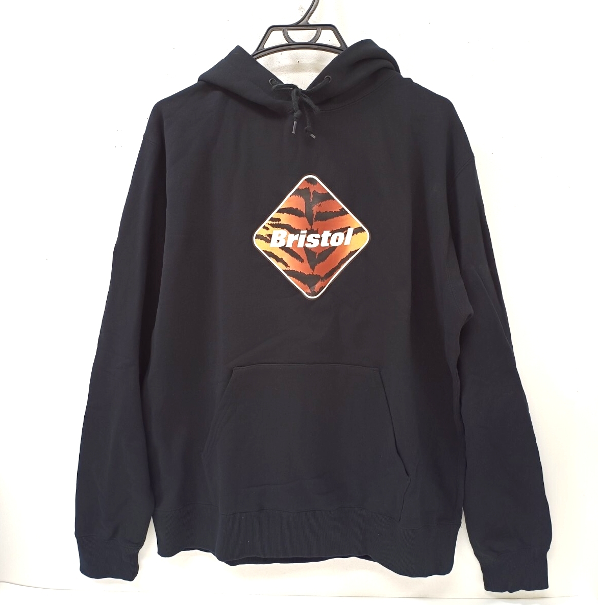 F.C.Real Bristol　(F.C.R.B.)　ブリストル　タイガーエンブレム　スウェットパーカー　XL　黒　ブラック　寅　 TIGER SWEAT HOODIE 