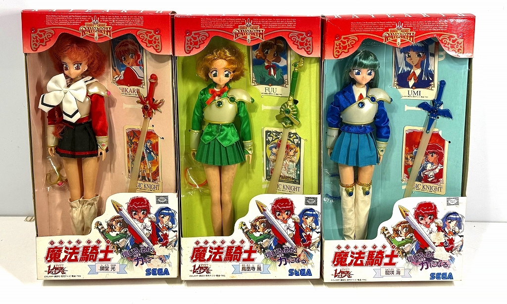 セガ 中古フィギュア3点 魔法騎士レイアース(獅堂光・鳳凰寺風・龍咲海) 痛みあり、古いためジャンク扱い