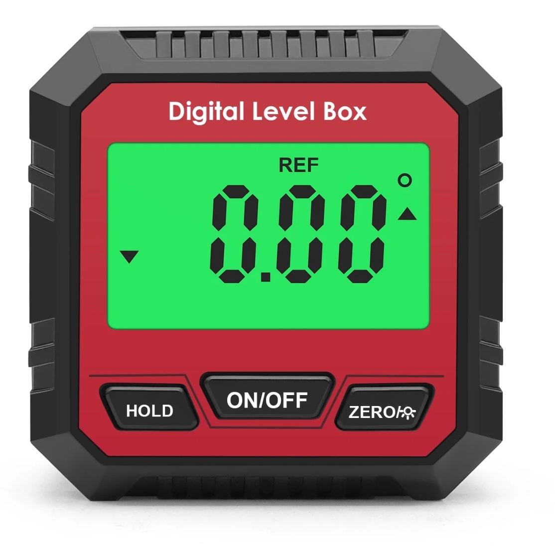 デジタル角度計 水平器 傾斜測定器 レベル計 マグネット付 DIY 丸鋸等 木工 テーブルソー等 赤色