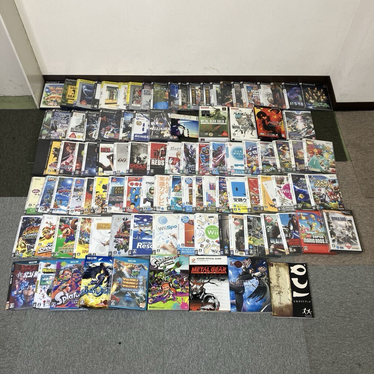 T PS2/Wii/WiiUソフト大量まとめ！ ゲームソフト ガイドブック ベヨネッタ マリオ メタルギア ガンダム バイオ マリカ ソウルキャリバー 