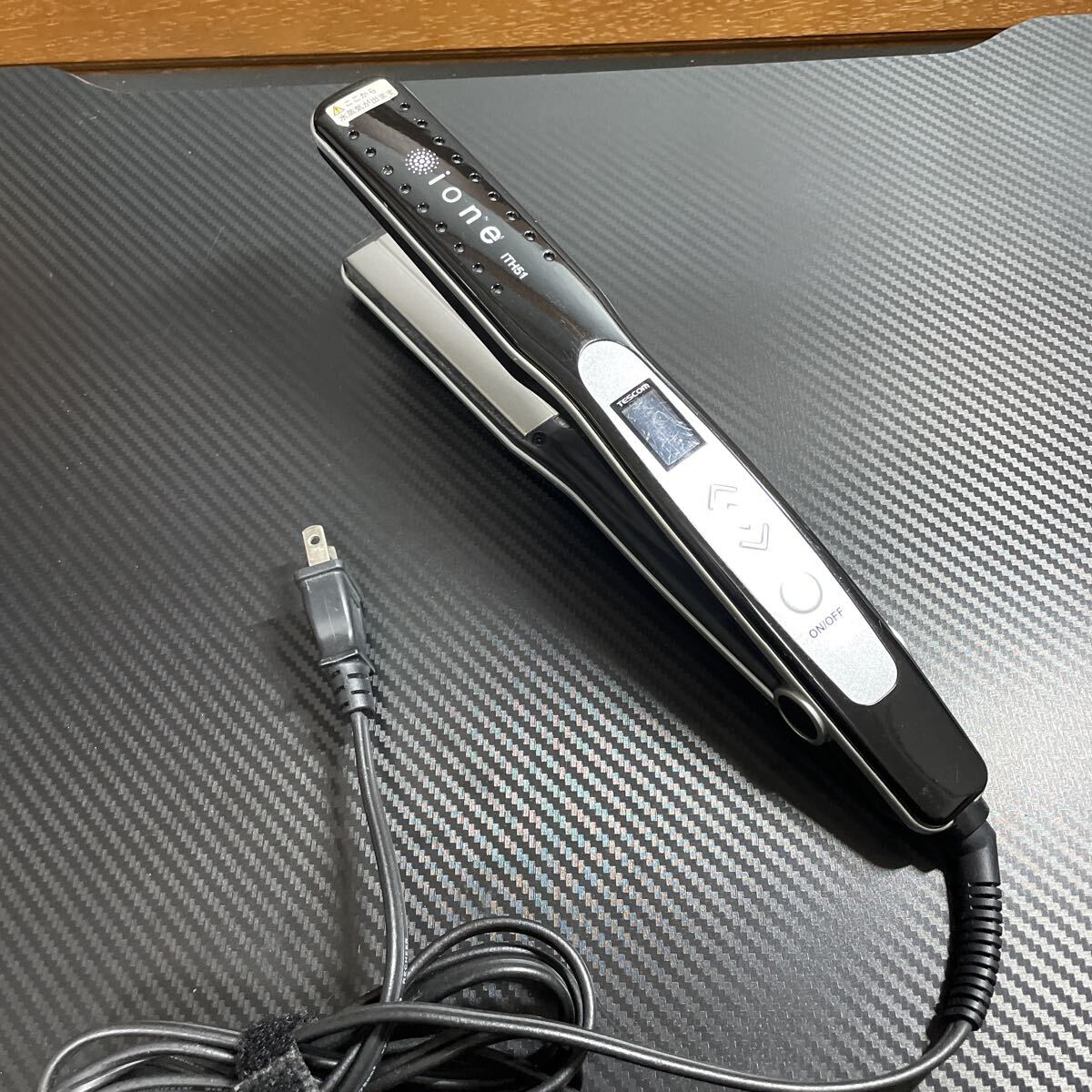 TESCOM テスコム ione マイナスイオン ヘアアイロン ITH51 ブラック ヘアケア ストレートアイロン