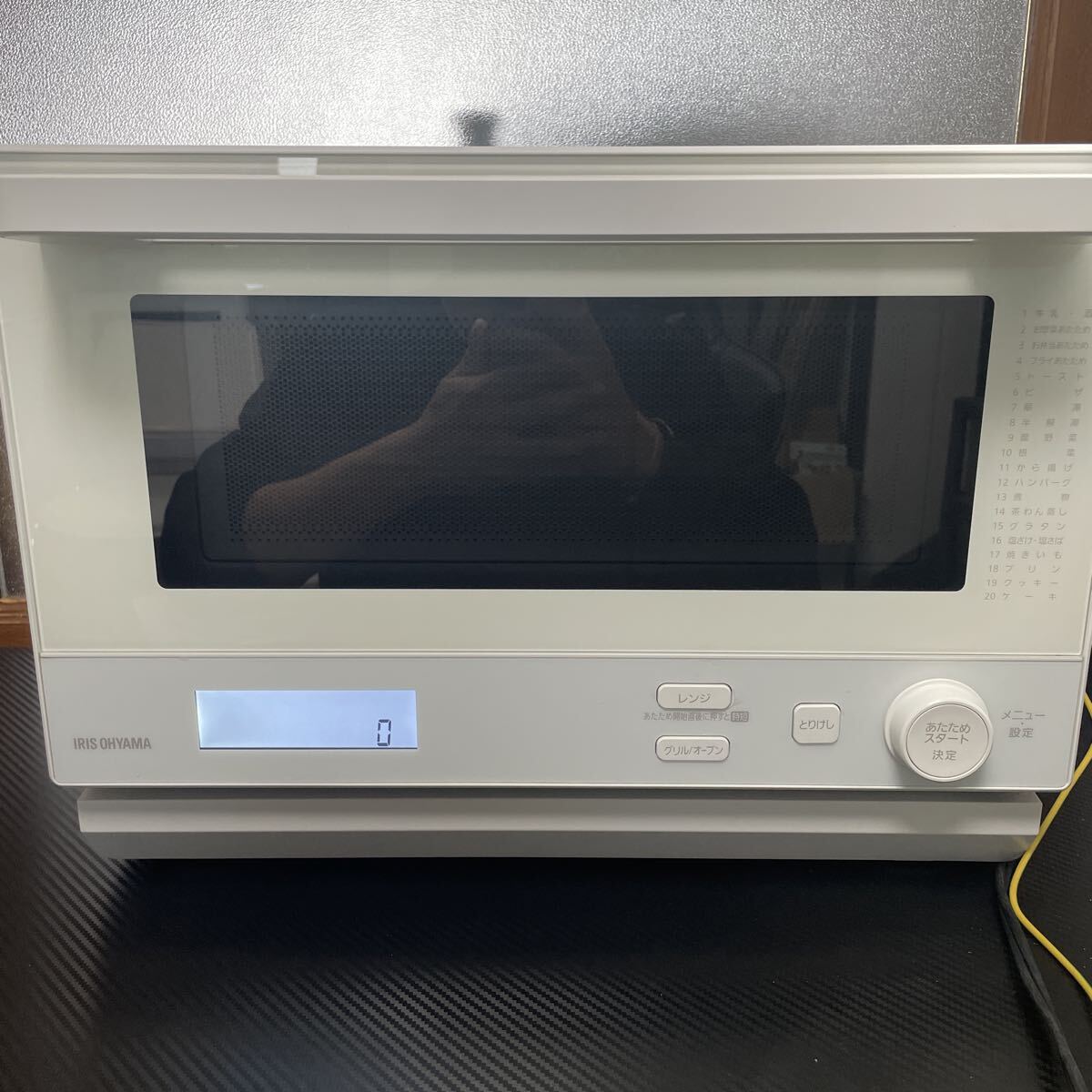 IRIS OHYAMA アイリスオーヤマ オーブンレンジ MO-F1808-CW 18L 動作確認済み スチームオーブンレンジ