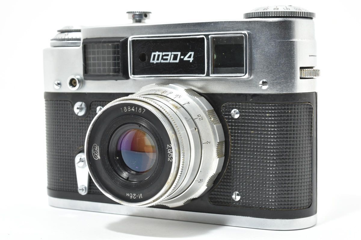 IK030277★フェド FED-4 レンジファインダー N-26M 52mm 2.8 レンズセット