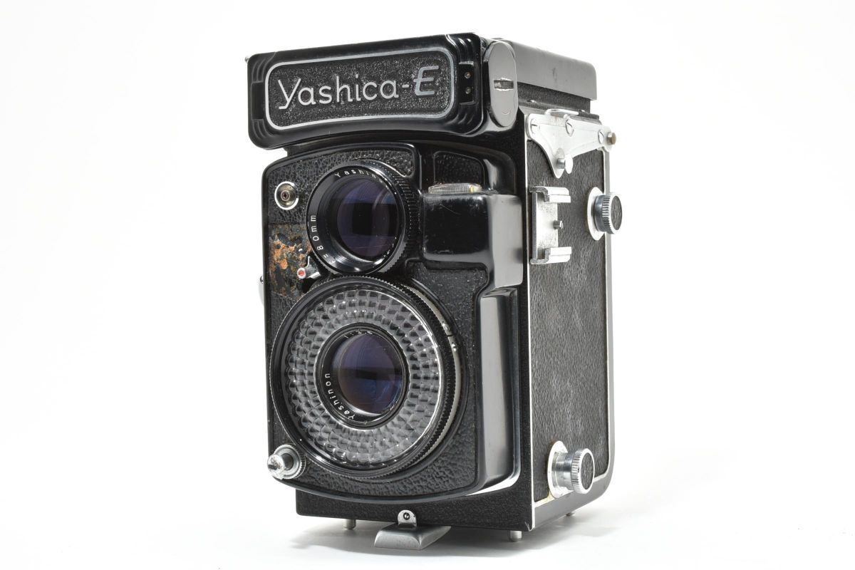 IK030161★ヤシカ Yashica E FLASH yashinon 80mm F3.5 二眼レフ