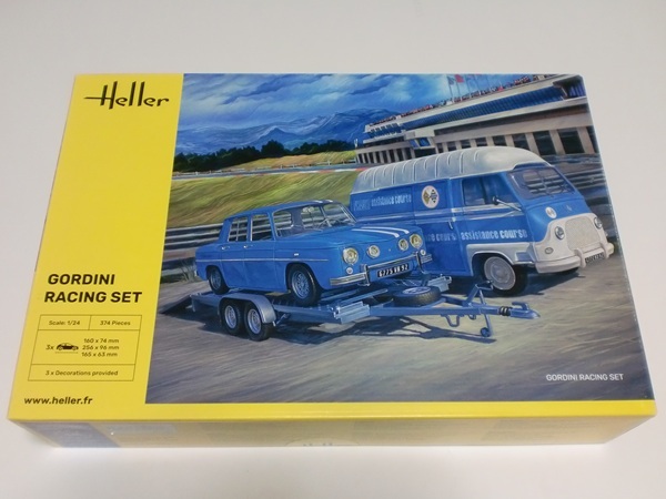 エレール 1/24 ゴルディーニ レーシングセット エスタフェッテ & ルノー8 ゴルディーニ &トレーラー GORDINI RACING SET Heller 50328