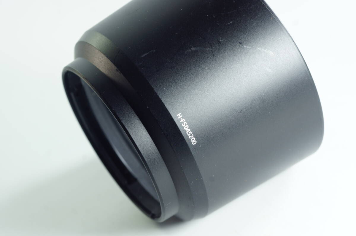 影亜『並品』 Panasonic LUMIX H-FS045200 ルミックスG VARIO 45-200mmF4-5.6用　パナソニック レンズフード HOOD SHADE