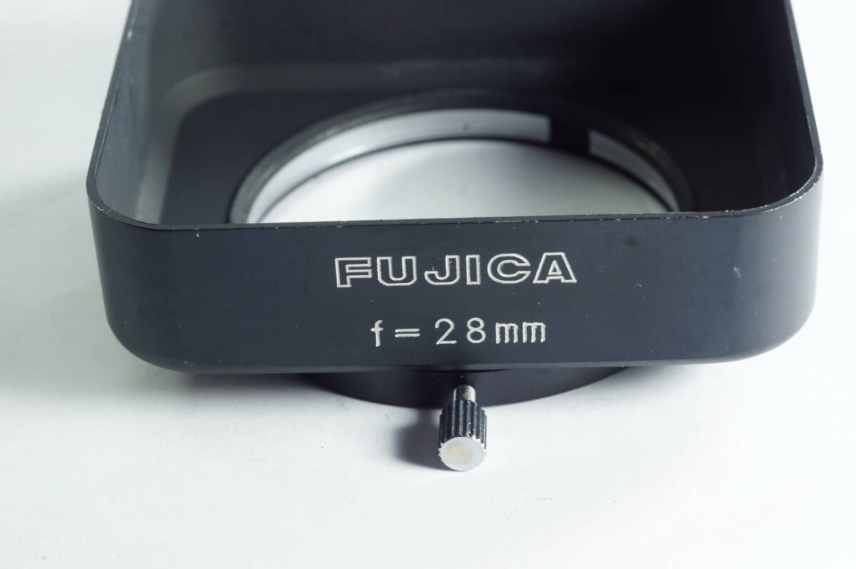 小 MINI-03『キレイ』FUJICA F=28mm フジカ広角 28mm レンズ用 内径51mm カブセ式 角型メタルフード HOOD SHADE
