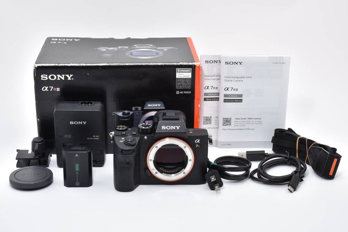 ★極上美品★ SONY ソニー α7R III ボディ ILCE-7RM3 フルサイズ ミラーレス一眼カメラ 海外モデル（オーバーシー） 元箱・付属品多数♪