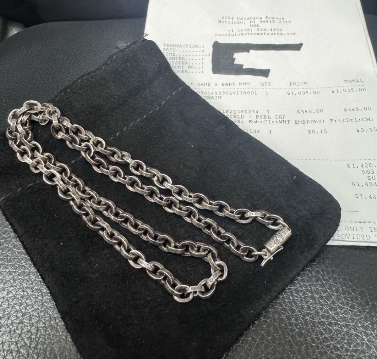 クロムハーツ Chrom hearts 18インチ ペーパーチェーン シルバー925 アクセサリー ネックレス シルバーチェーンネックレス