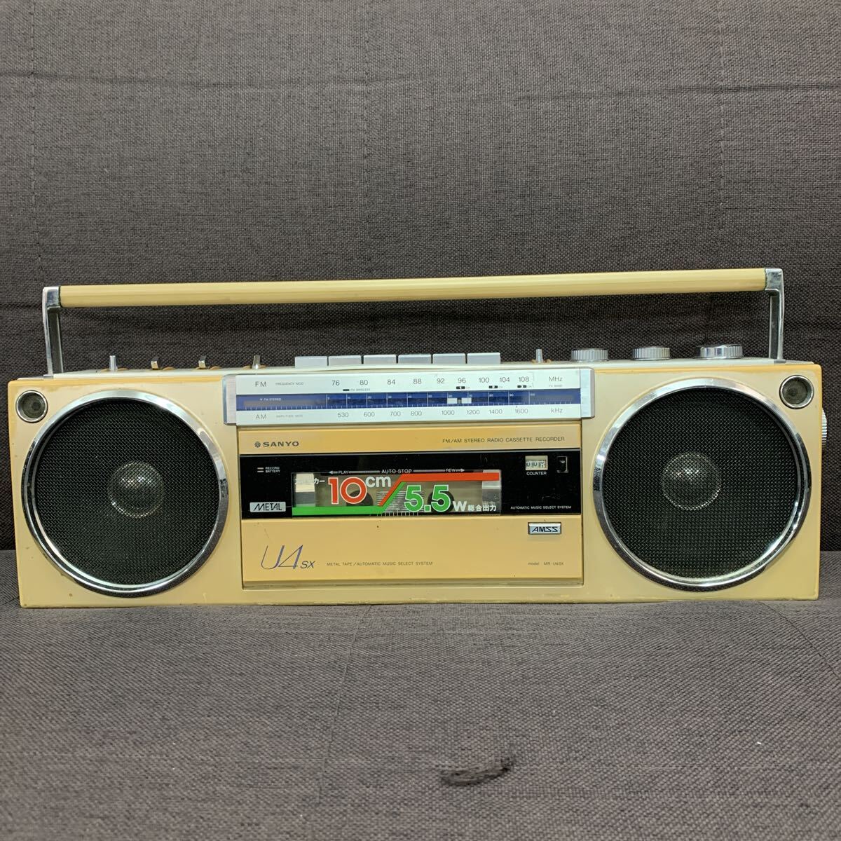 ラジカセ 昭和レトロ SANYO サンヨー FM AM ラジオ　U4SX MR-U4SX レトロ